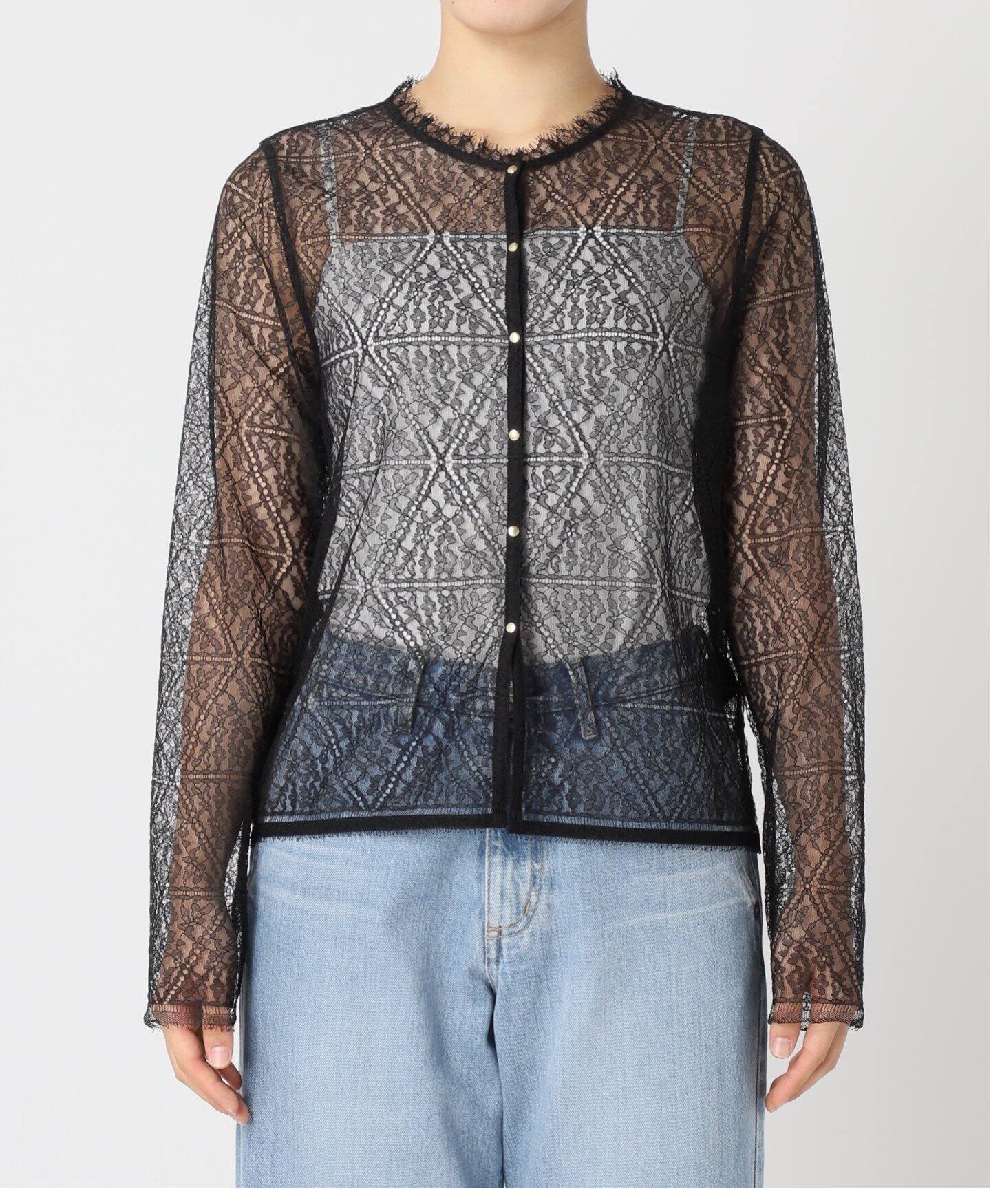 ジオメトリックフラワーレースブラウス（シャツ／ブラウス）｜IENA