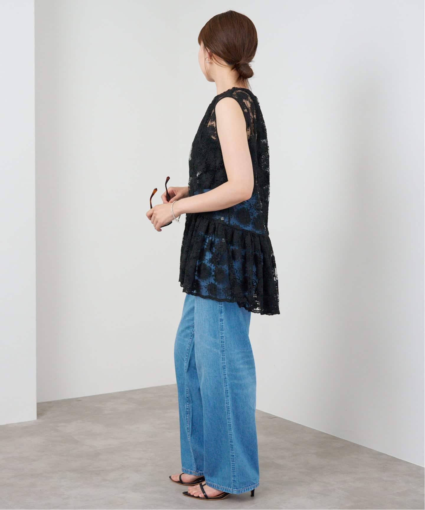 フラワーレース ペプラムブラウス（シャツ／ブラウス）｜IENA（イエナ