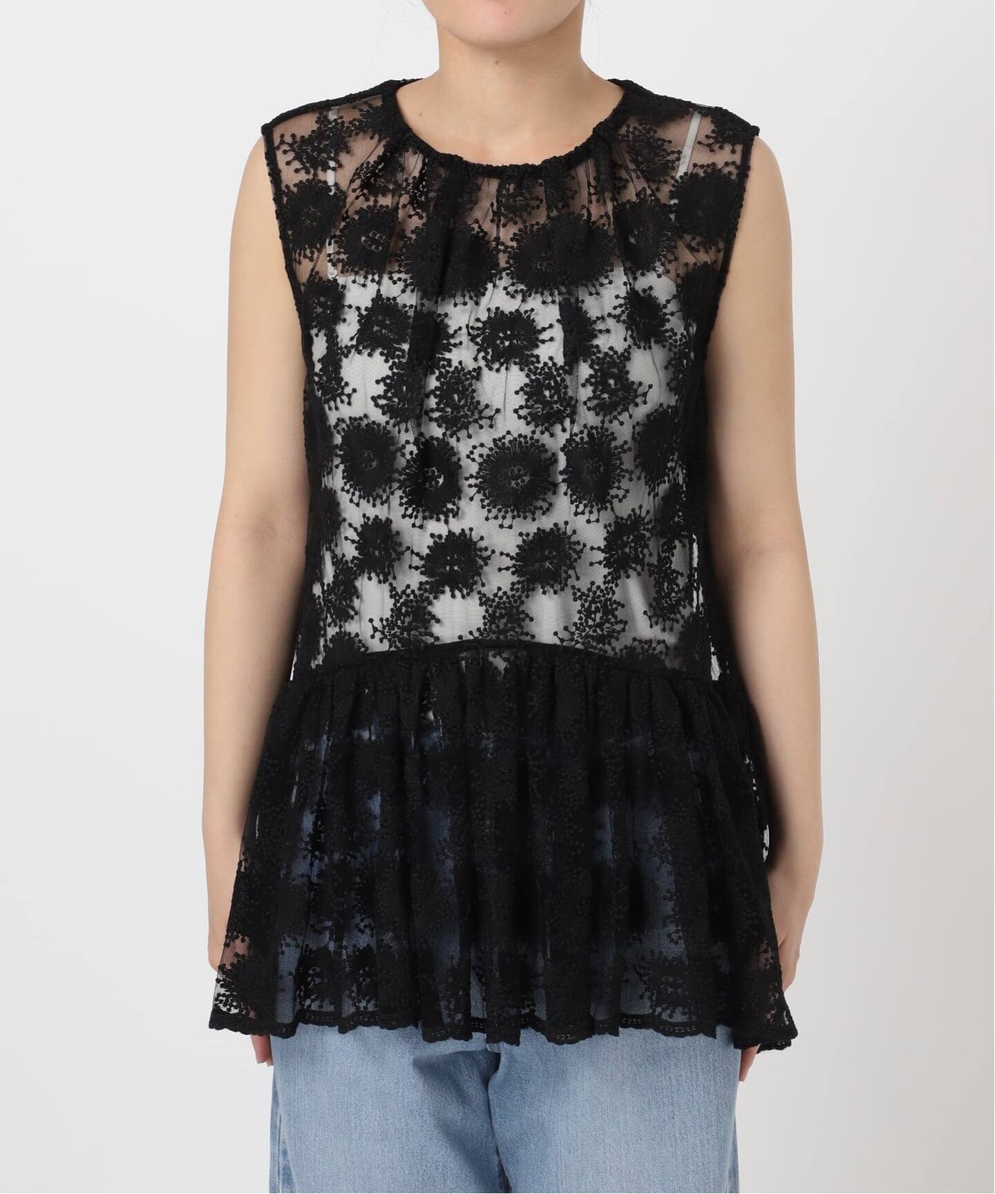 IENA イエナ フラワーレースシャツ ナチュラル 今季美品 イエナ IENA 《予約》フラワーレースシャツ （ナチュラル