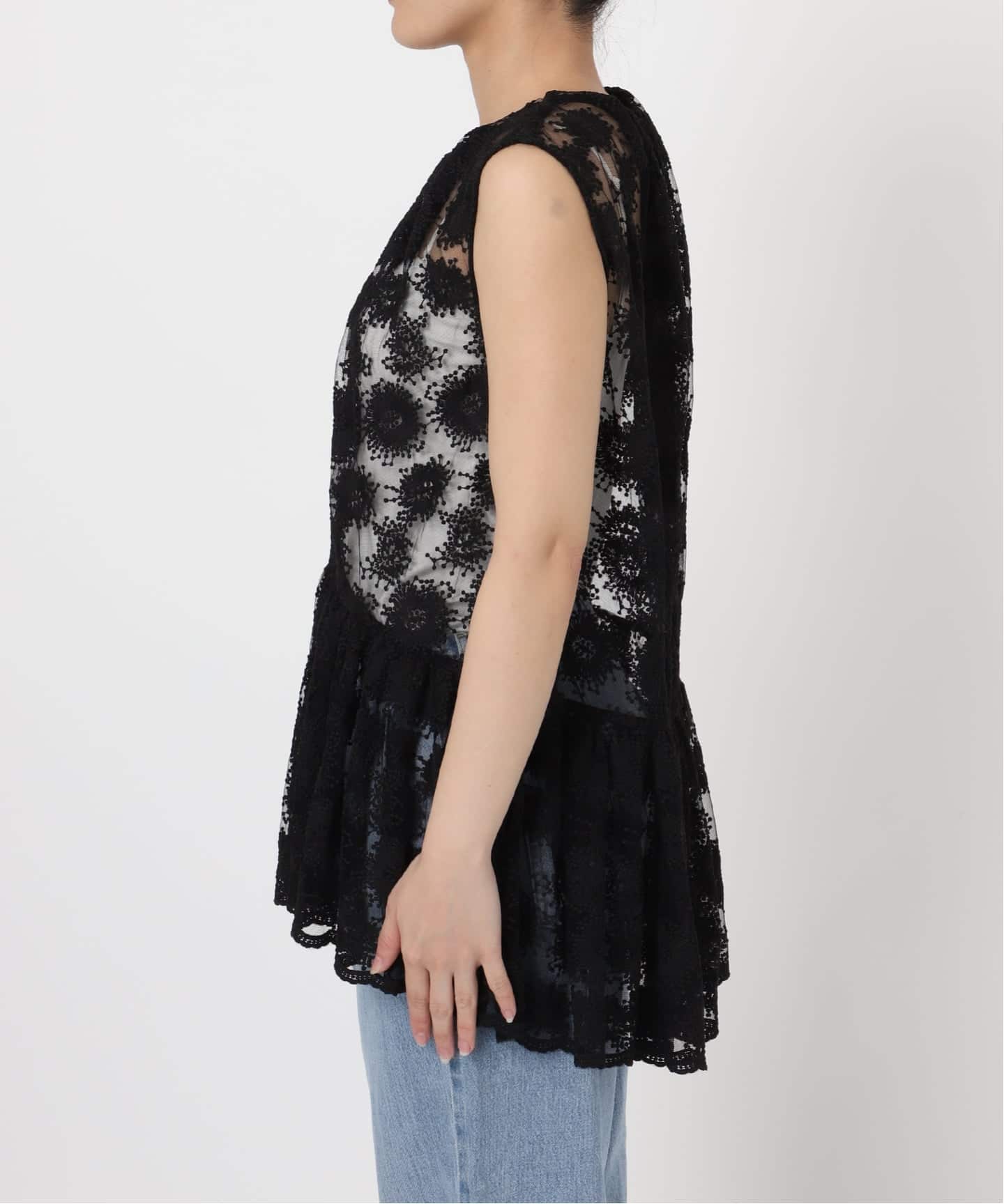 フラワーレース ペプラムブラウス（シャツ／ブラウス）｜IENA（イエナ