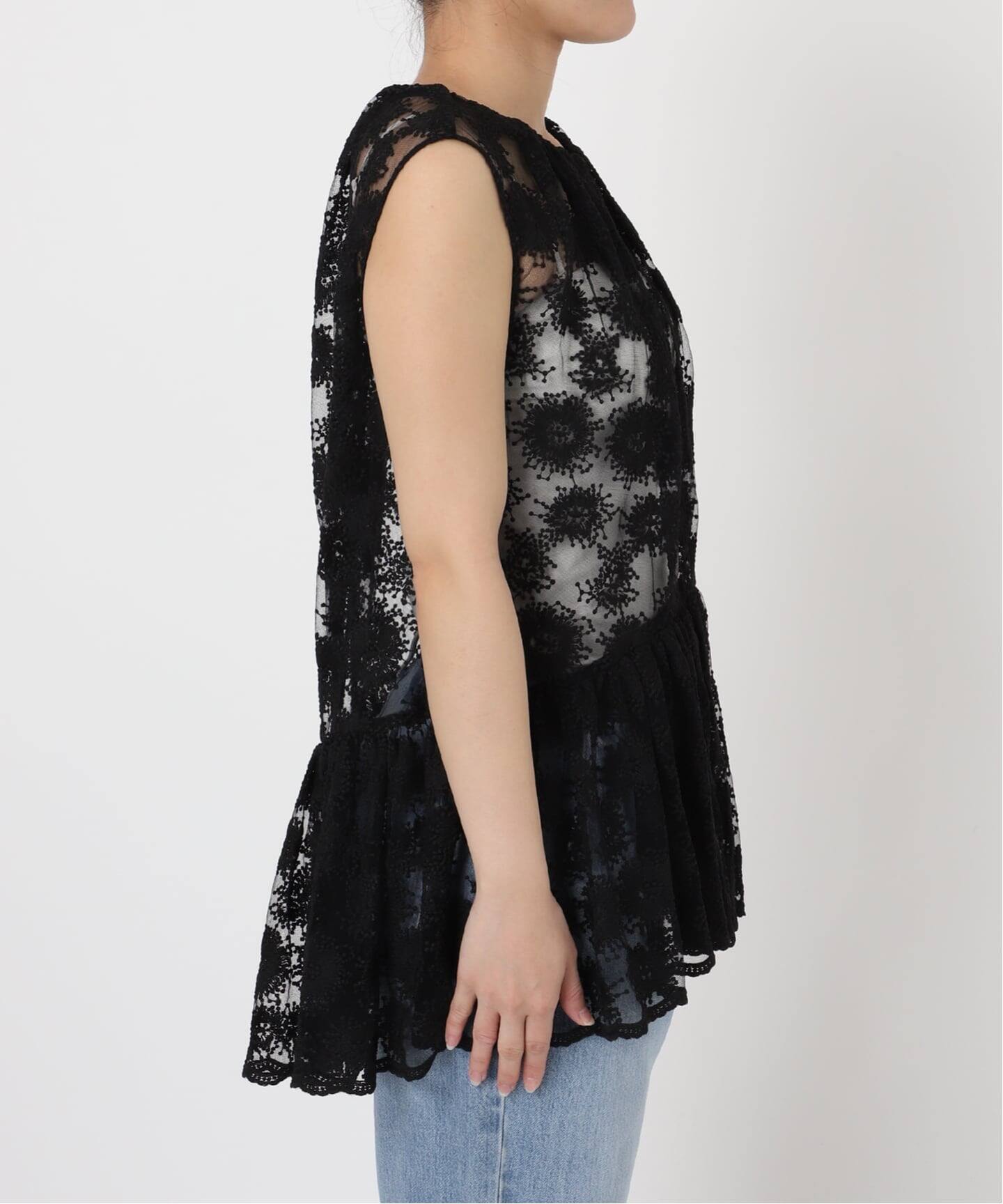 フラワーレース ペプラムブラウス（シャツ／ブラウス）｜IENA（イエナ