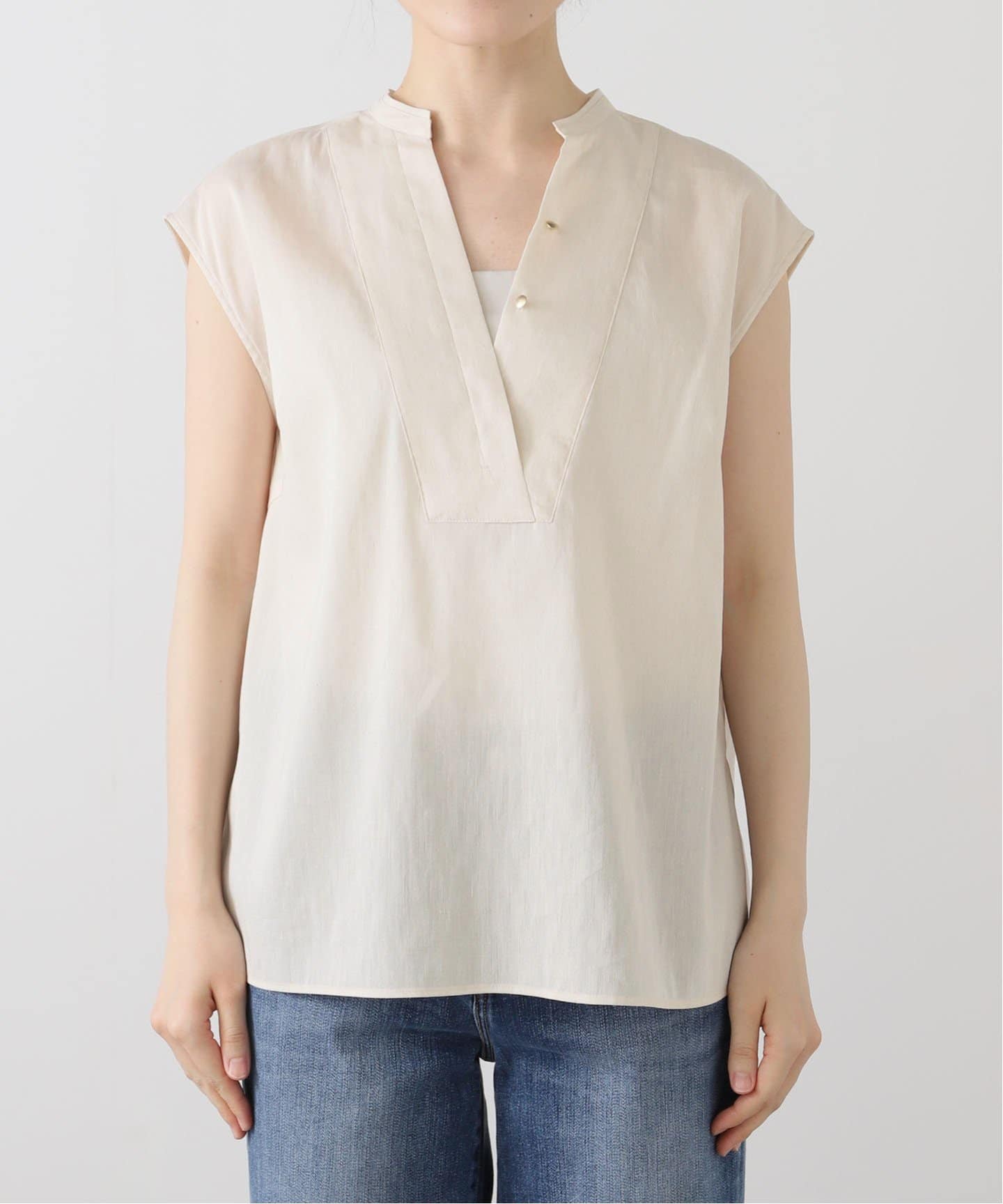 美品 IENA イエナ リネンノースリーブスキッパーシャツブラウス 洗える 濃紺 美品 IENA イエナ リネンノースリーブスキッパーシャツブラウス