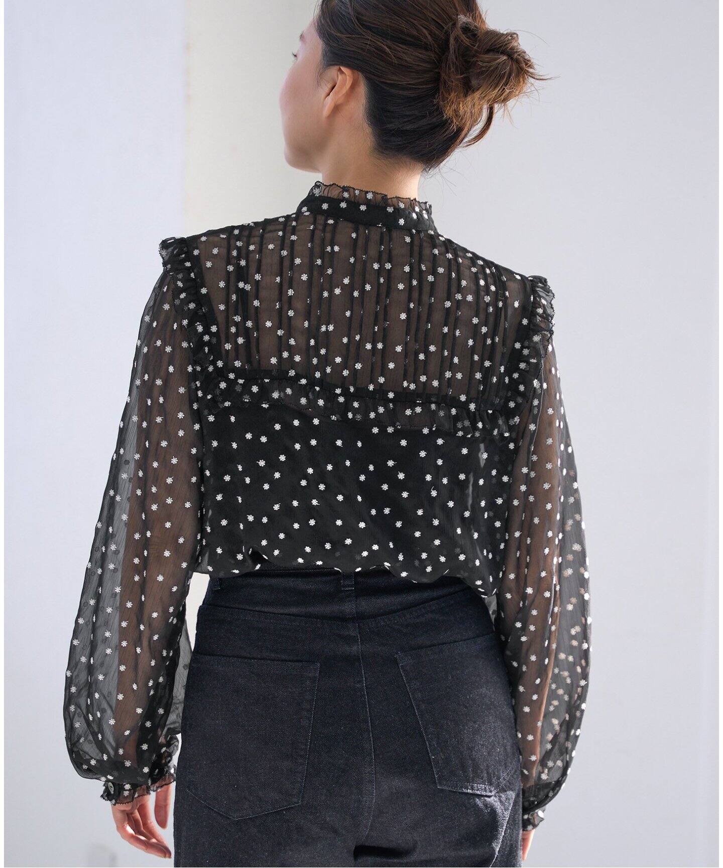 追加》楊柳フリルピンタックブラウス（シャツ／ブラウス）｜IENA