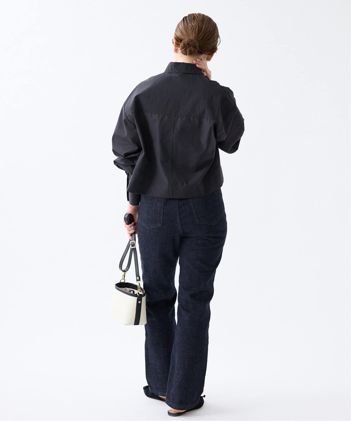 美品 イエナIENA シャツカラーフリルブラウス ブラックFREE 25SS シャツカラーフリルブラウス（シャツ／ブラウス）｜IENA（イエナ