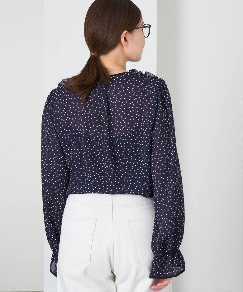 ドットフリルブラウス（シャツ／ブラウス）｜IENA（イエナ）の通販 