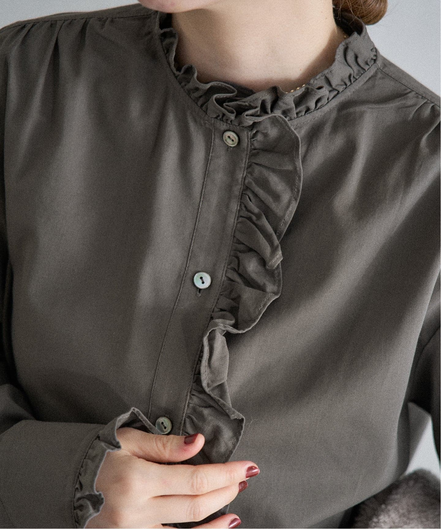 コットンラッフルフリルブラウス（シャツ／ブラウス）｜IENA（イエナ