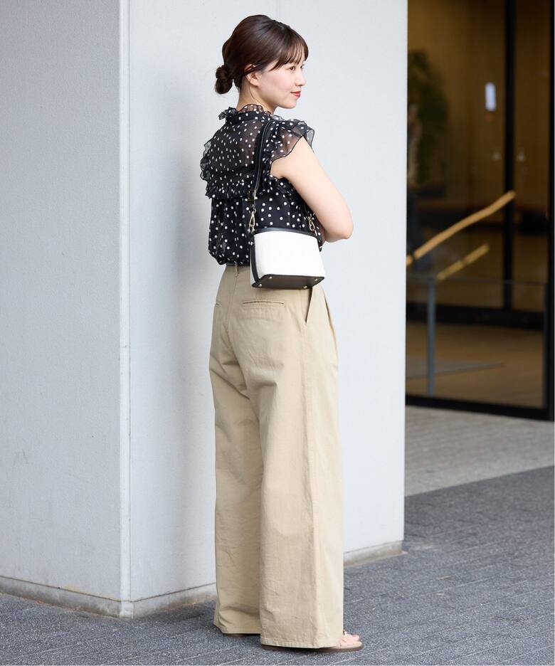 楊柳フリルピンタックフレンチ ブラウス（シャツ／ブラウス）｜IENA  