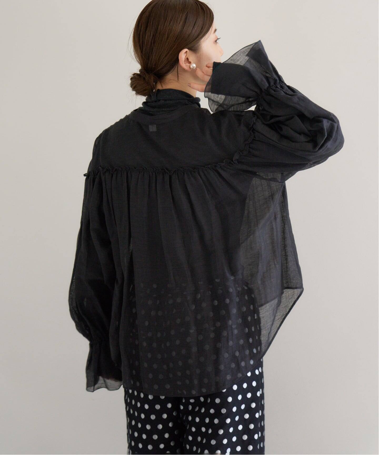 B. リネン混シアーブラウス（シャツ／ブラウス）｜IENA（イエナ）の