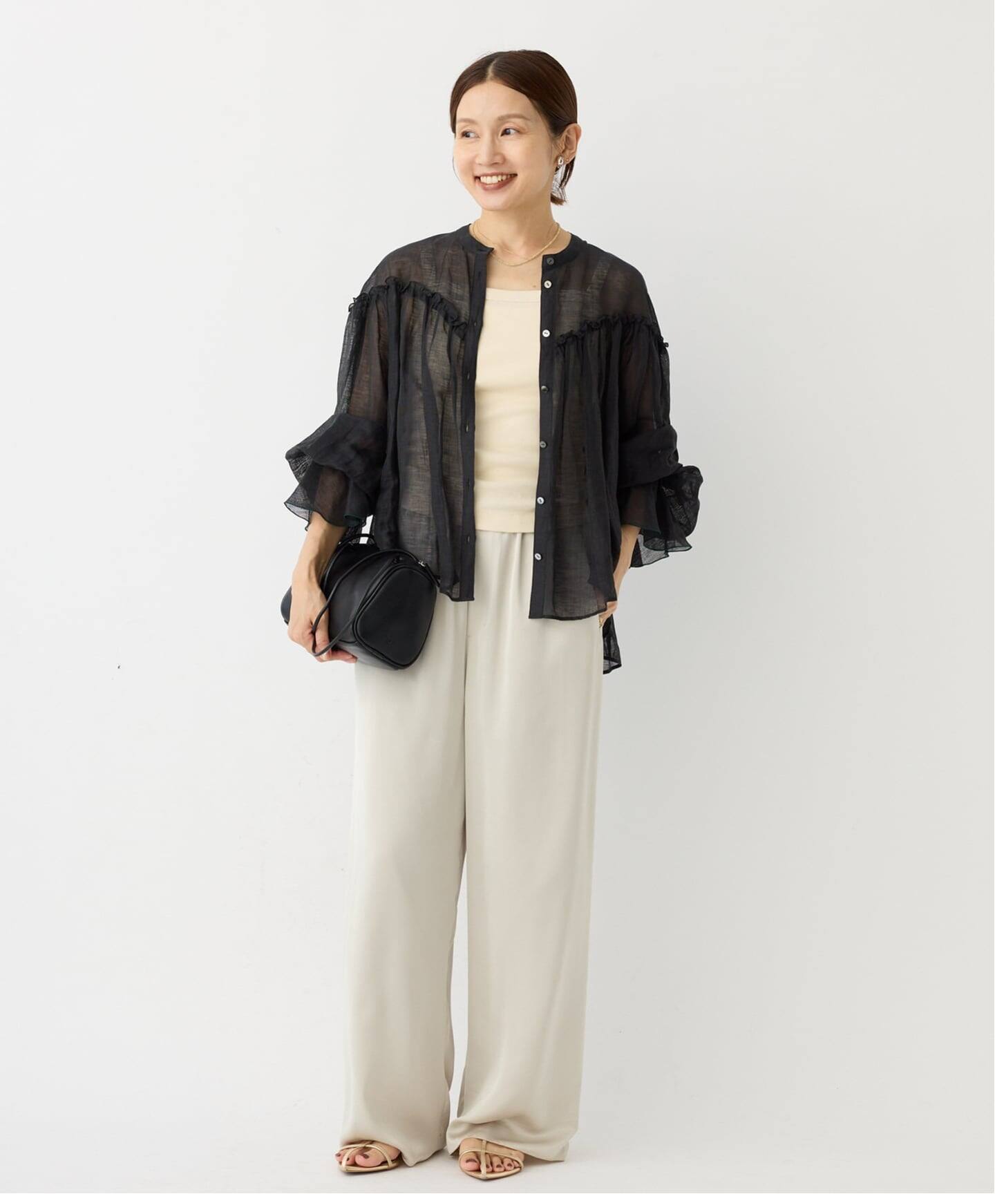 ⭐︎新品　タグ付き⭐︎ IENA B.リネン混シアーブラウス IENA｜B. リネン混シアーブラウス | Rakuten Fashion(楽天
