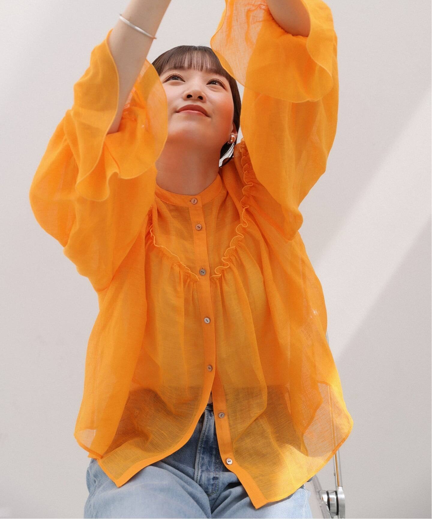 IENA◆25SS/B. リネン混シアーブラウス/FREE/リネン/WHT/25-051-900-5100-2-0// IENA｜B. リネン混シアーブラウス | Rakuten Fashion(楽天