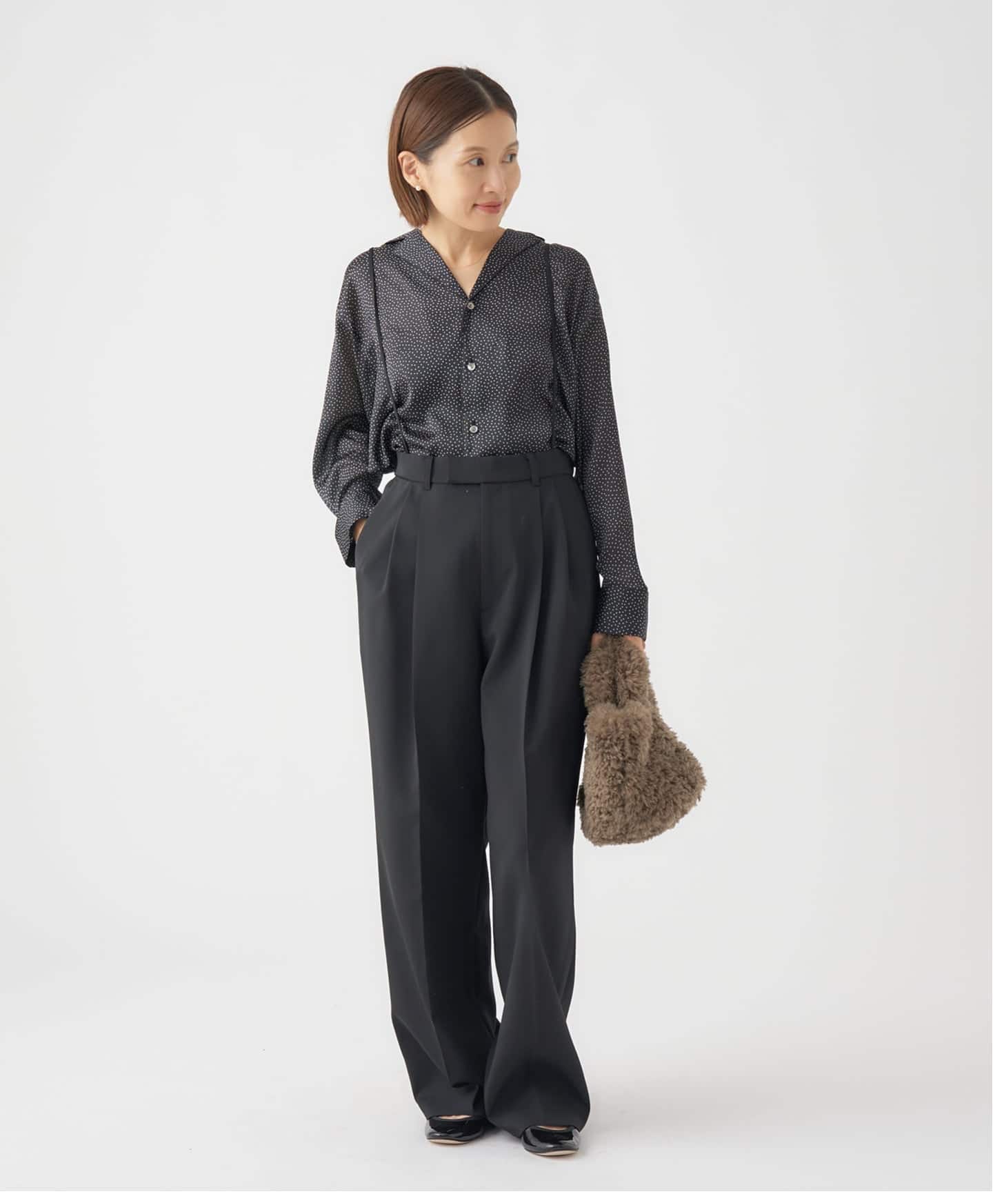 ドットサテン開襟ブラウス（シャツ／ブラウス）｜IENA（イエナ