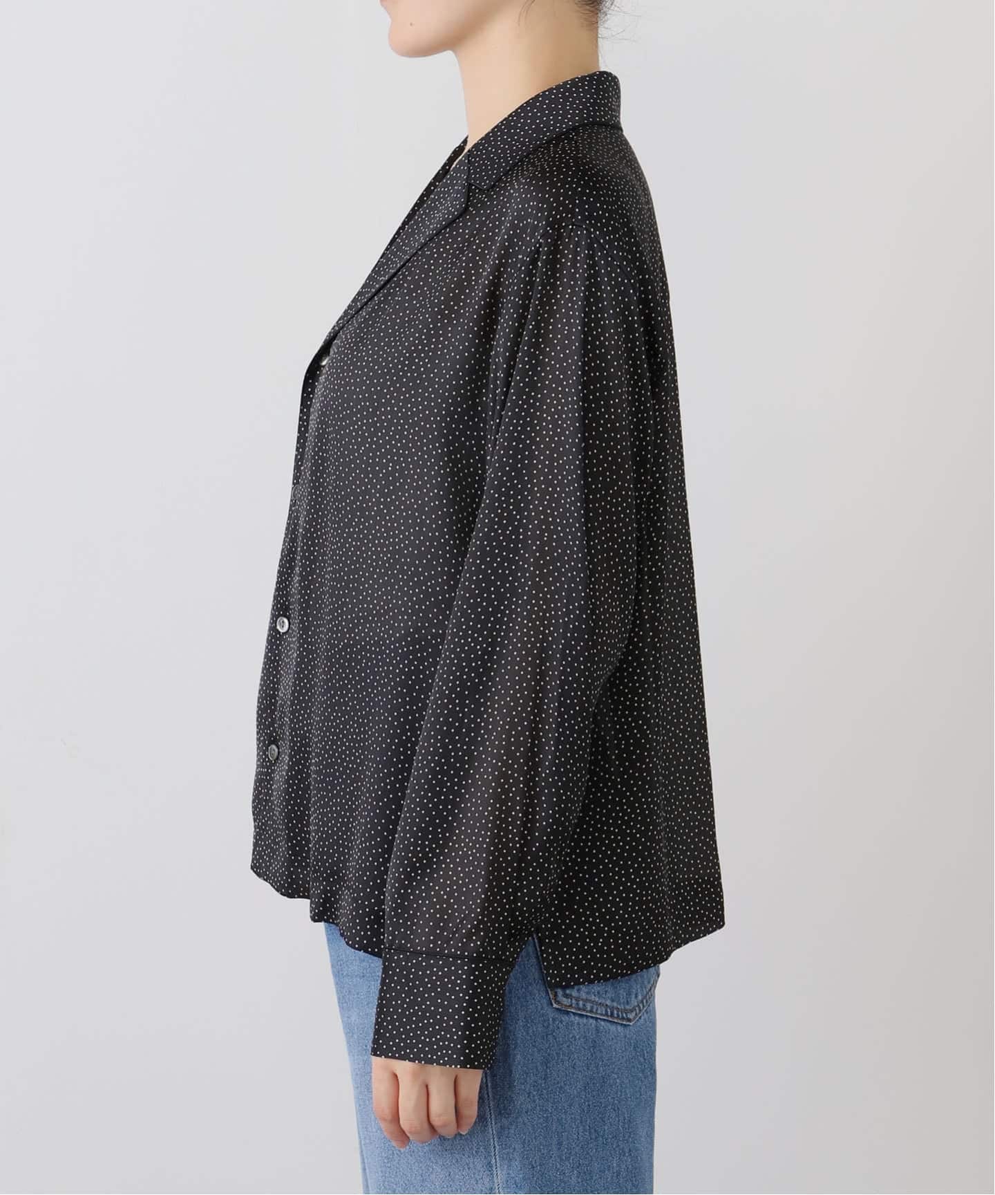 ドットサテン開襟ブラウス(シャツ/ブラウス)|IENA(イエナ)の通販 ドットサテン開襟ブラウス(シャツ/ブラウス)|IENA(イエナ)の通販