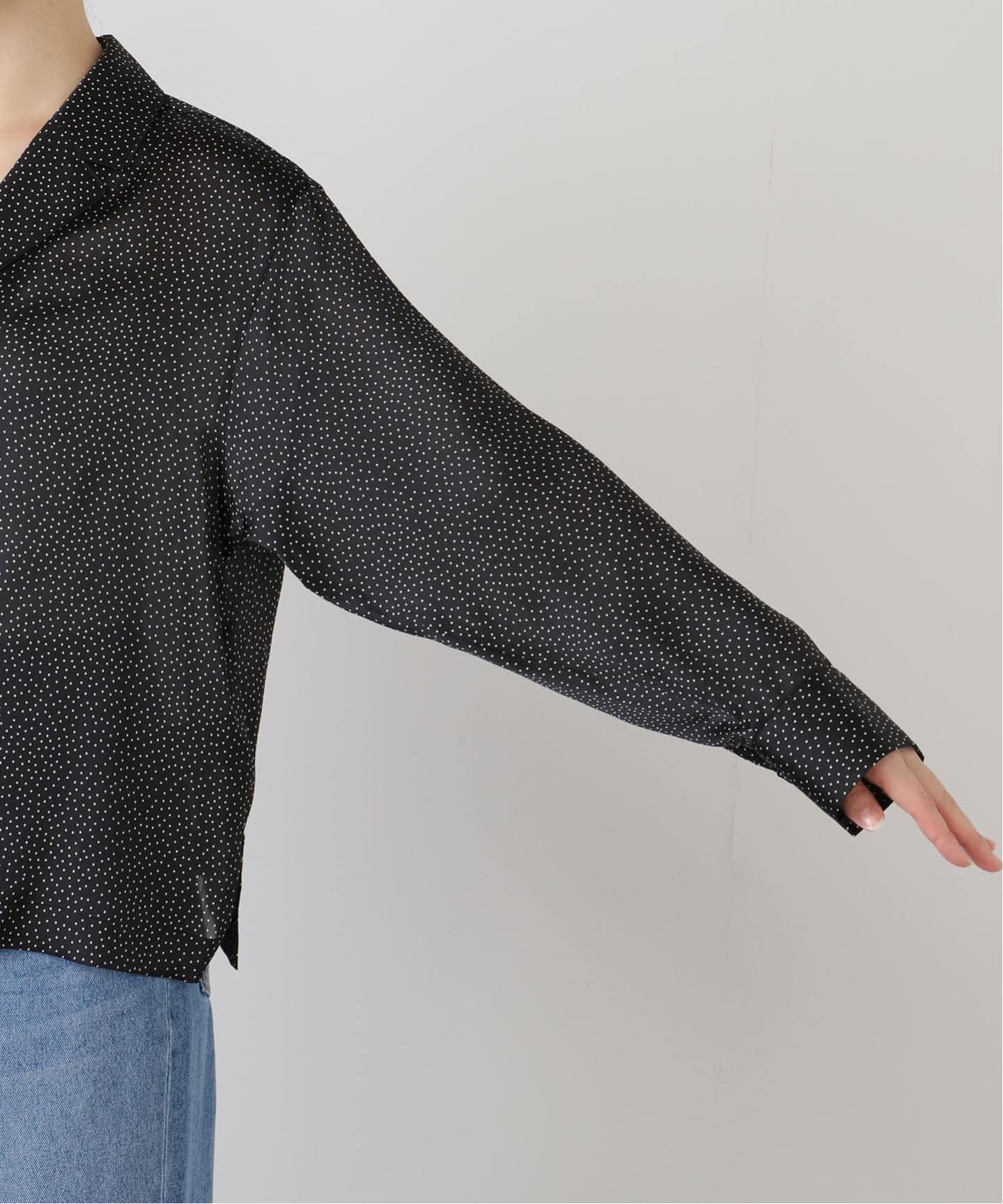 ドットサテン開襟ブラウス（シャツ／ブラウス）｜IENA（イエナ）の通販