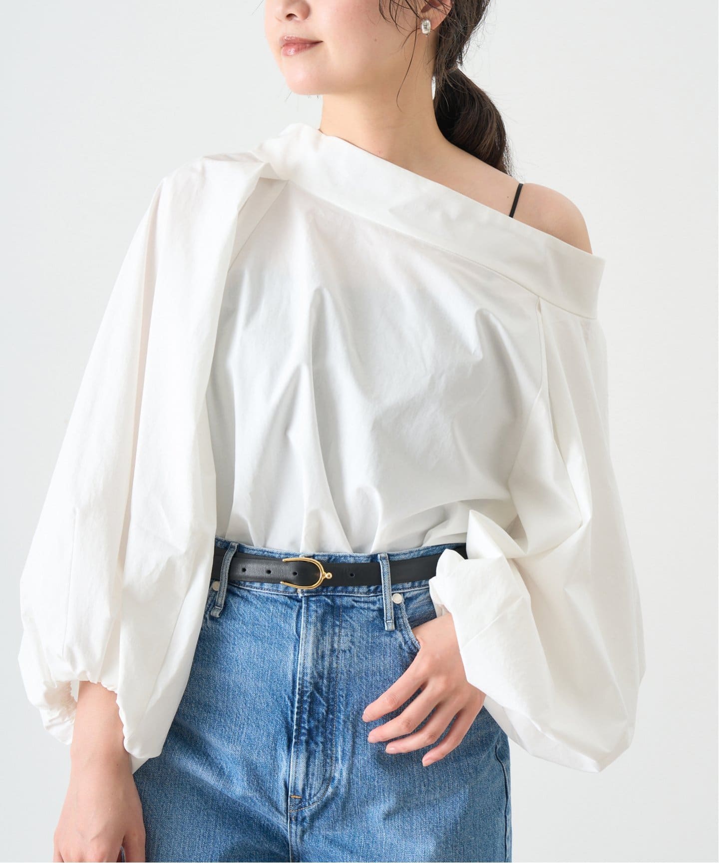 未使用です【IENA】スタンドオーバーブラウス IENA ブラウス シャツ スタンドオーバーブラウス レディース