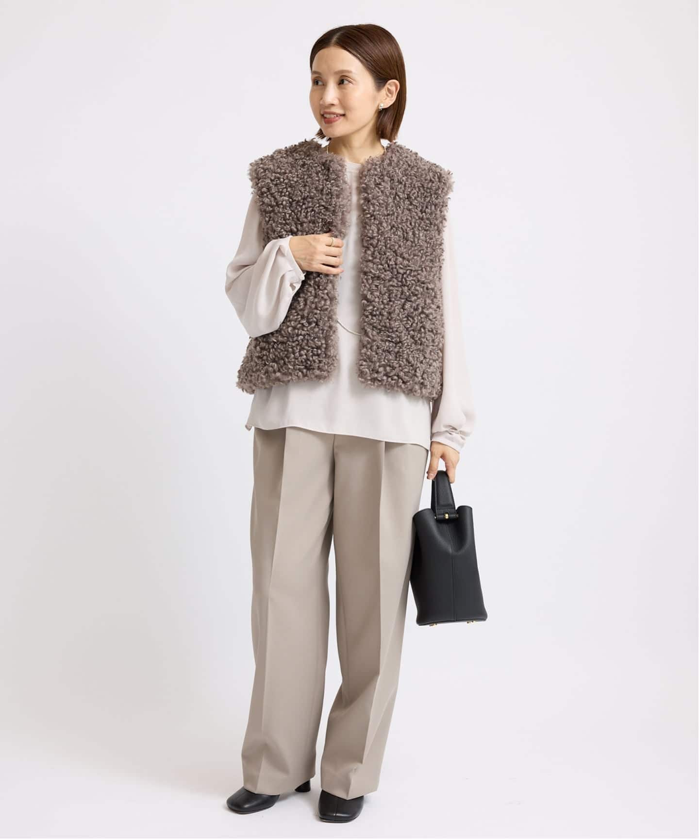 ジョーゼットリブネックブラウス（シャツ／ブラウス）｜IENA（イエナ