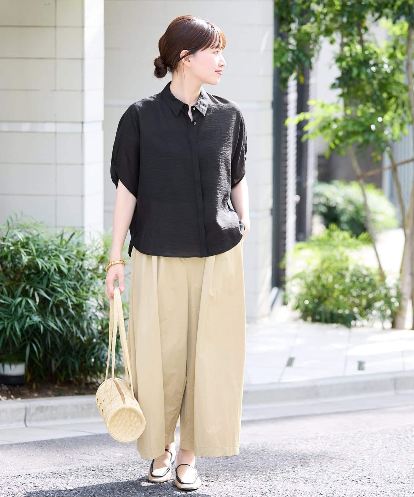 【新品未使用】IENA （イエナ）リネン混 襟付きブラウス 追加》リネン混 襟付きブラウス（シャツ／ブラウス）｜IENA