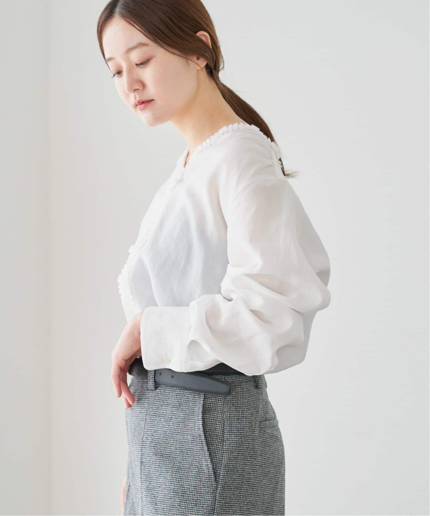 追加》タックフリルブラウス（シャツ／ブラウス）｜IENA（イエナ）の