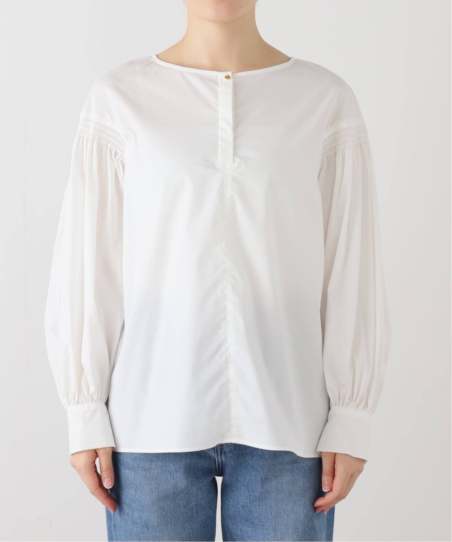 ヴェルメイユパーイエナ★IENAシャーリング ブラウス★ホワイト美品 シャーリングブラウス（シャツ／ブラウス）｜IENA（イエナ）の通販