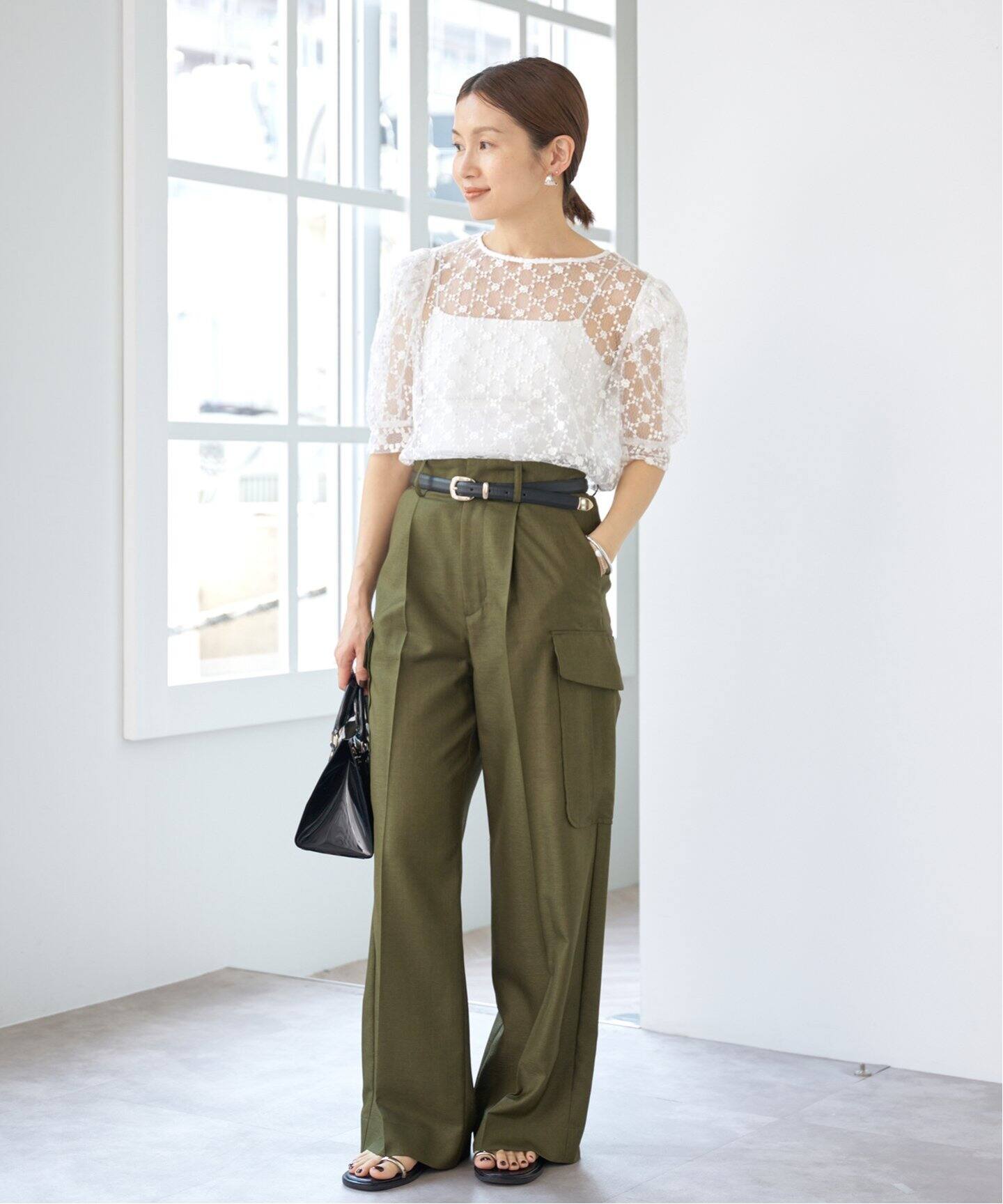 一部店舗・WEB限定》レースパフブラウス（シャツ／ブラウス）｜IENA 