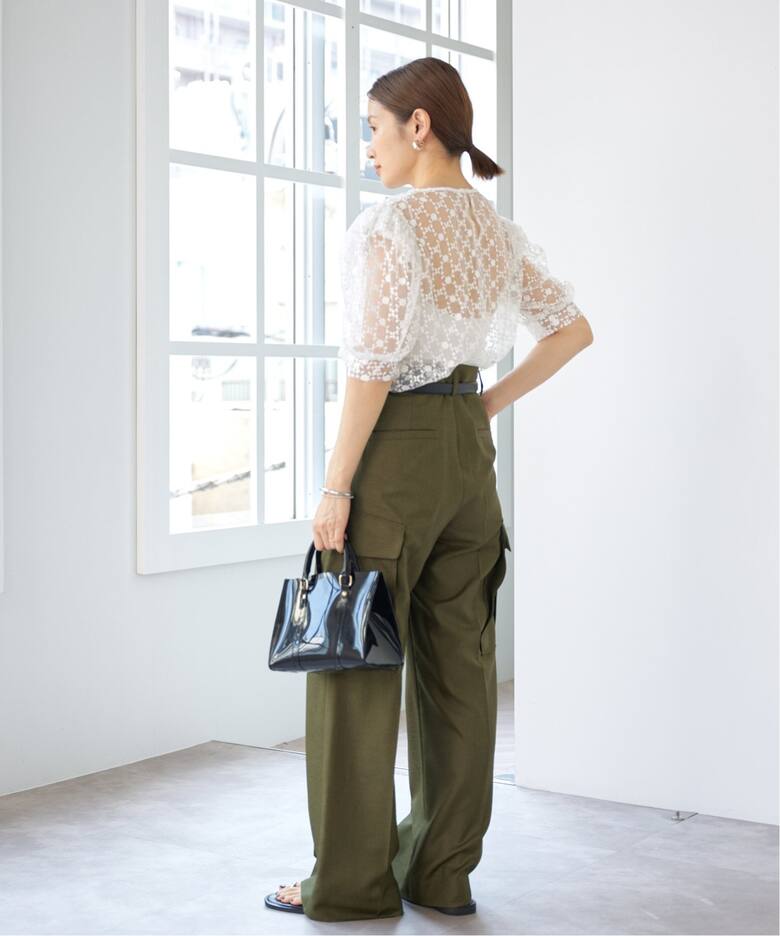 一部店舗・WEB限定》レースパフブラウス（シャツ／ブラウス）｜IENA 