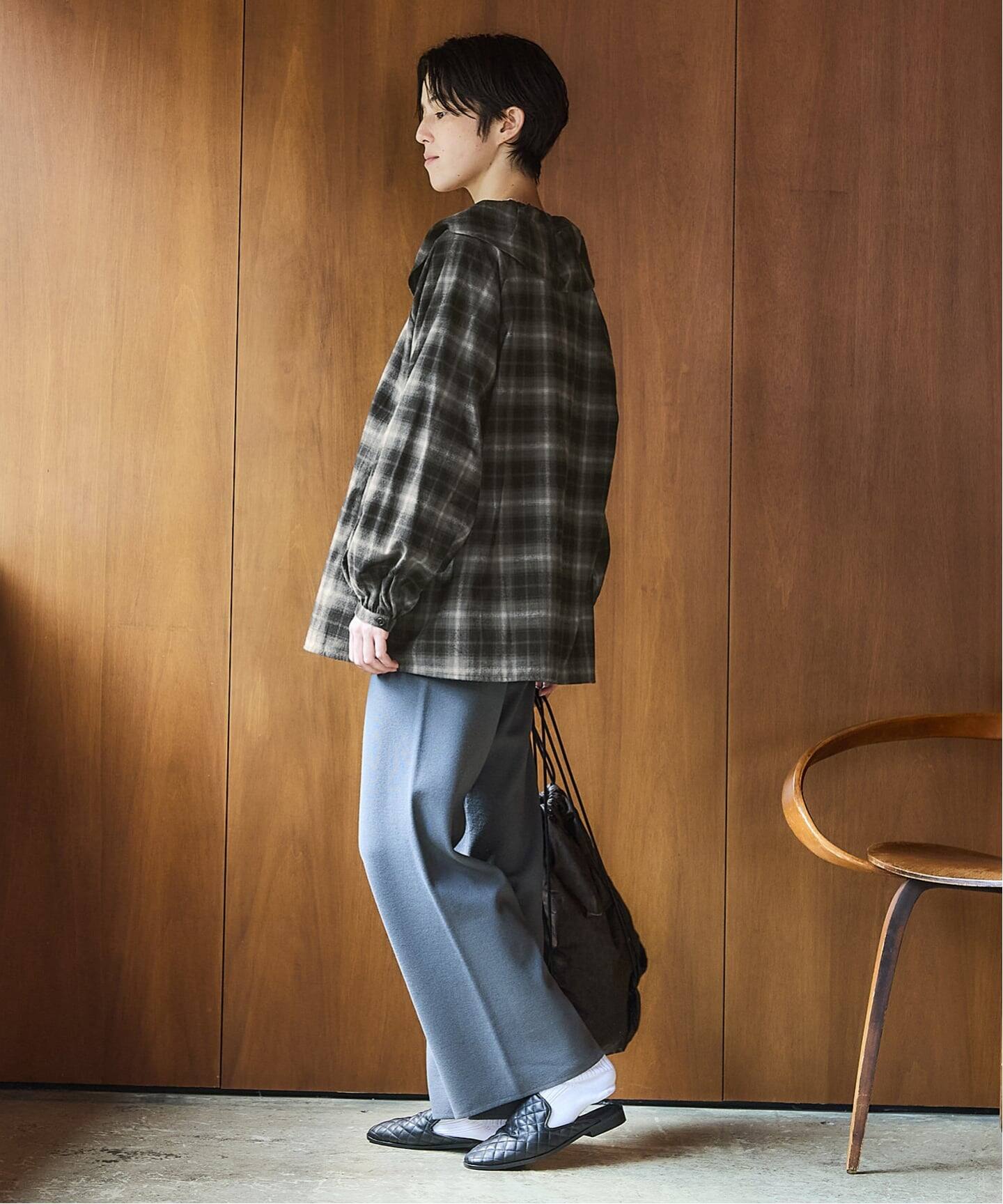 追加2》BLACK フリルチェックブラウス（シャツ／ブラウス）｜IENA