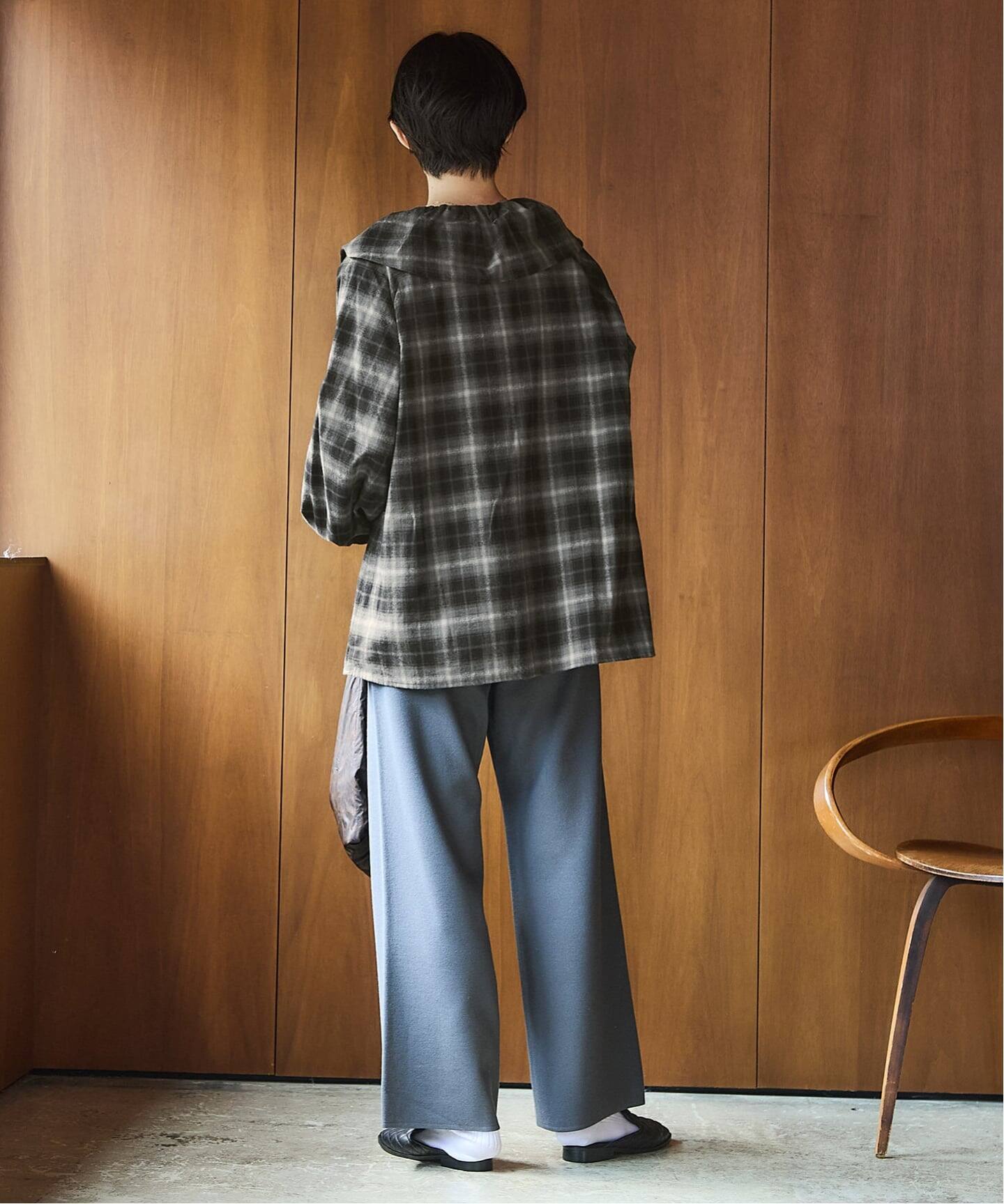 追加2》BLACK フリルチェックブラウス（シャツ／ブラウス）｜IENA