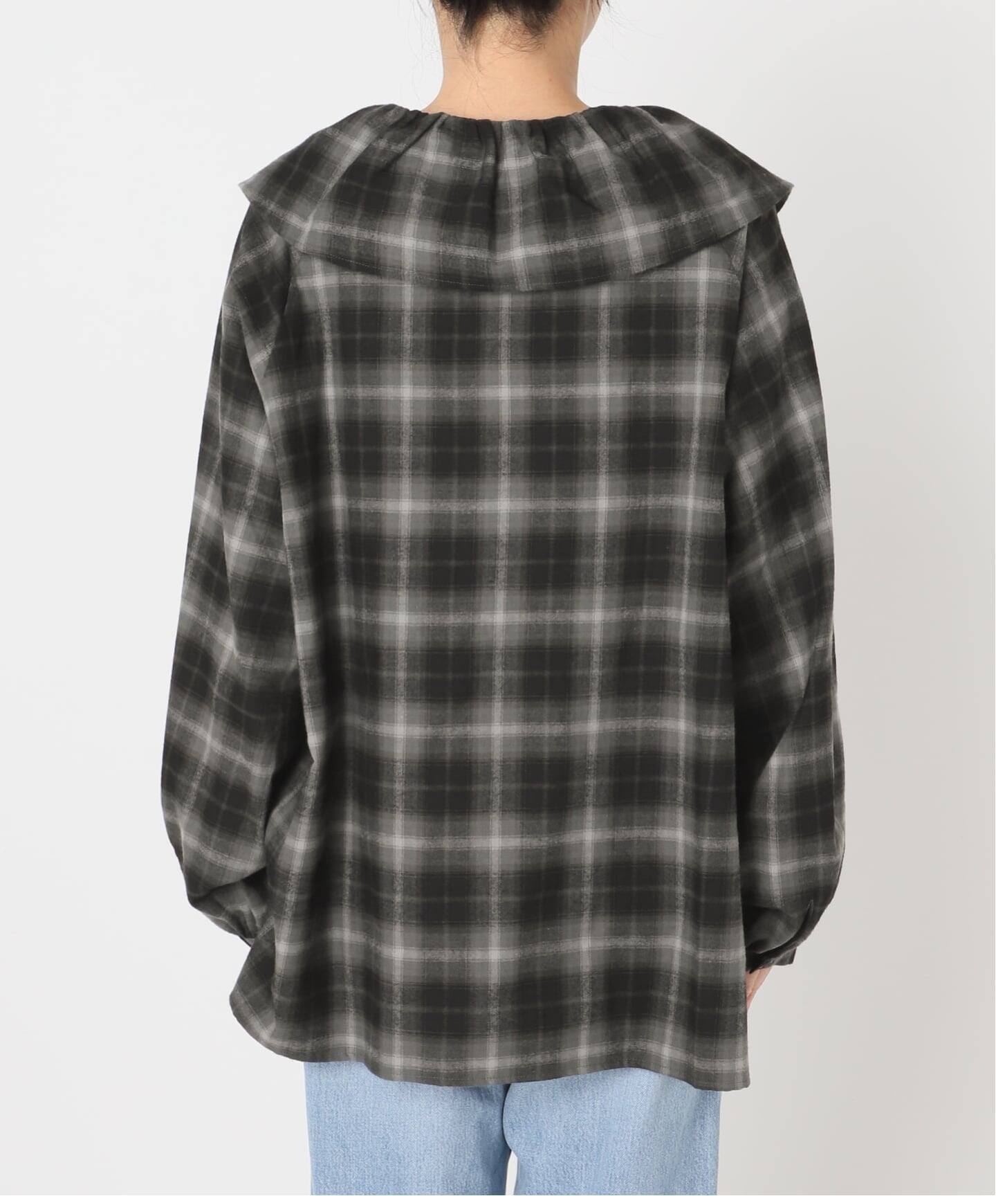 追加2》BLACK フリルチェックブラウス（シャツ／ブラウス）｜IENA