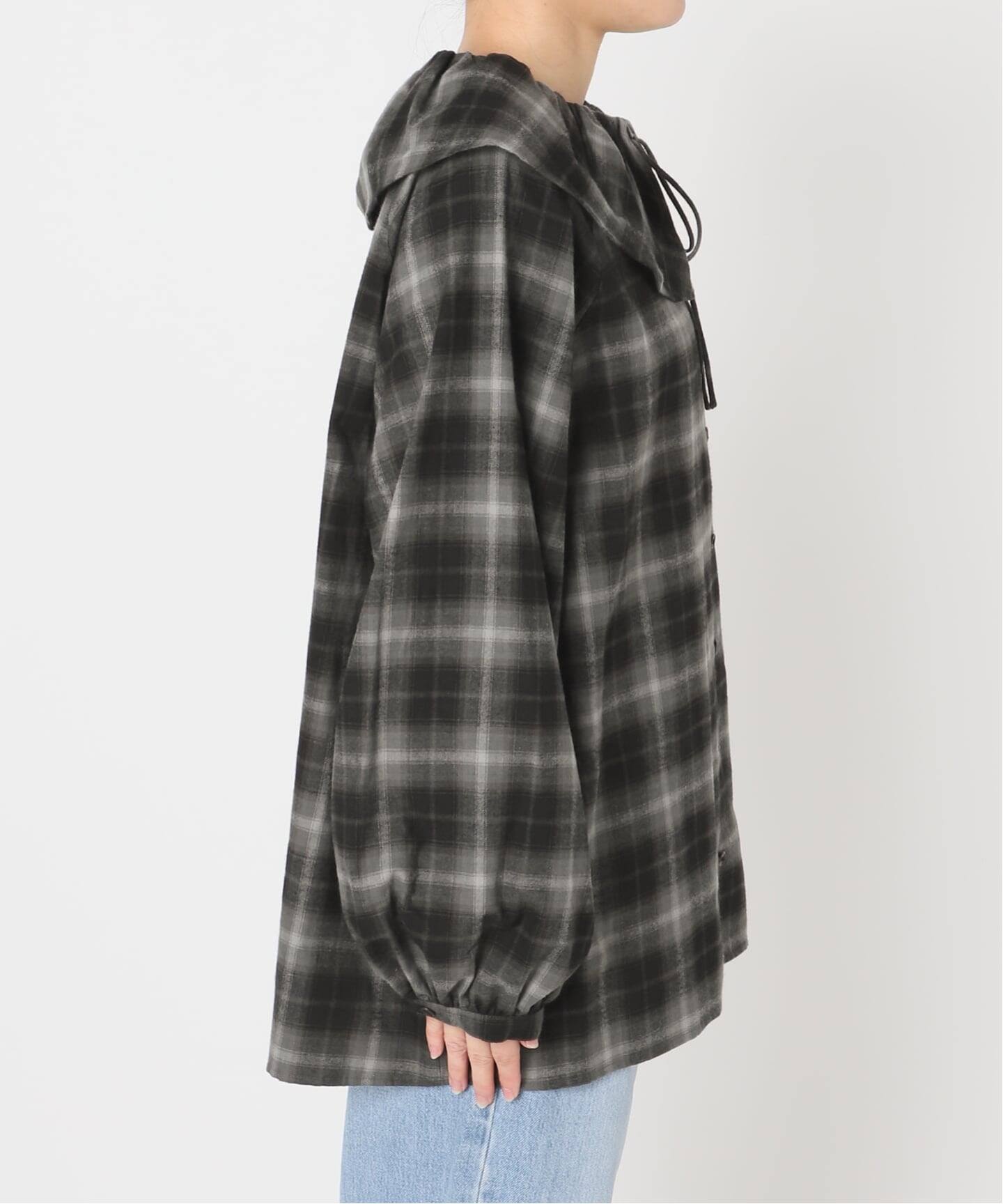 IENA BLACK フリルチェックブラウス☆タグ付き 追加》BLACK フリルチェックブラウス（シャツ／ブラウス）｜IENA