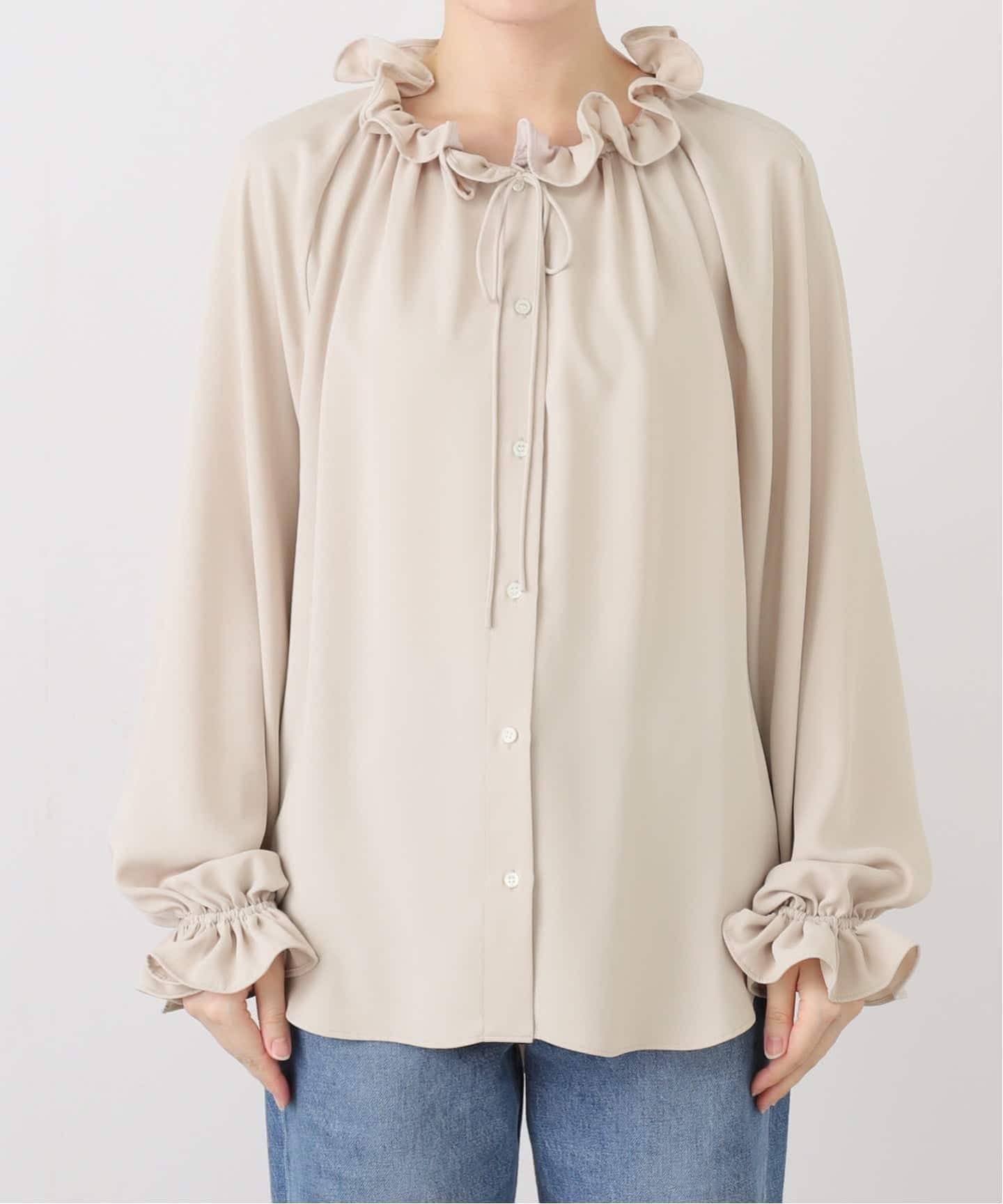 襟フリルブラウス（シャツ／ブラウス）｜IENA（イエナ）の通販