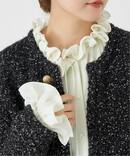 襟フリルブラウス