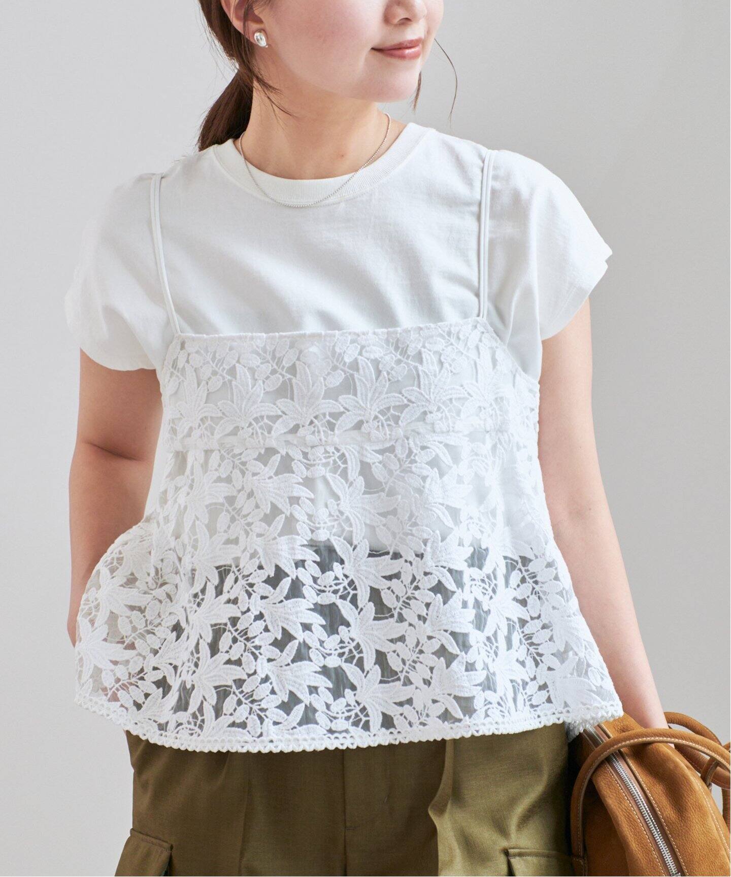 WEB限定/追加予約》レースショートキャミソール（キャミソール）｜IENA  