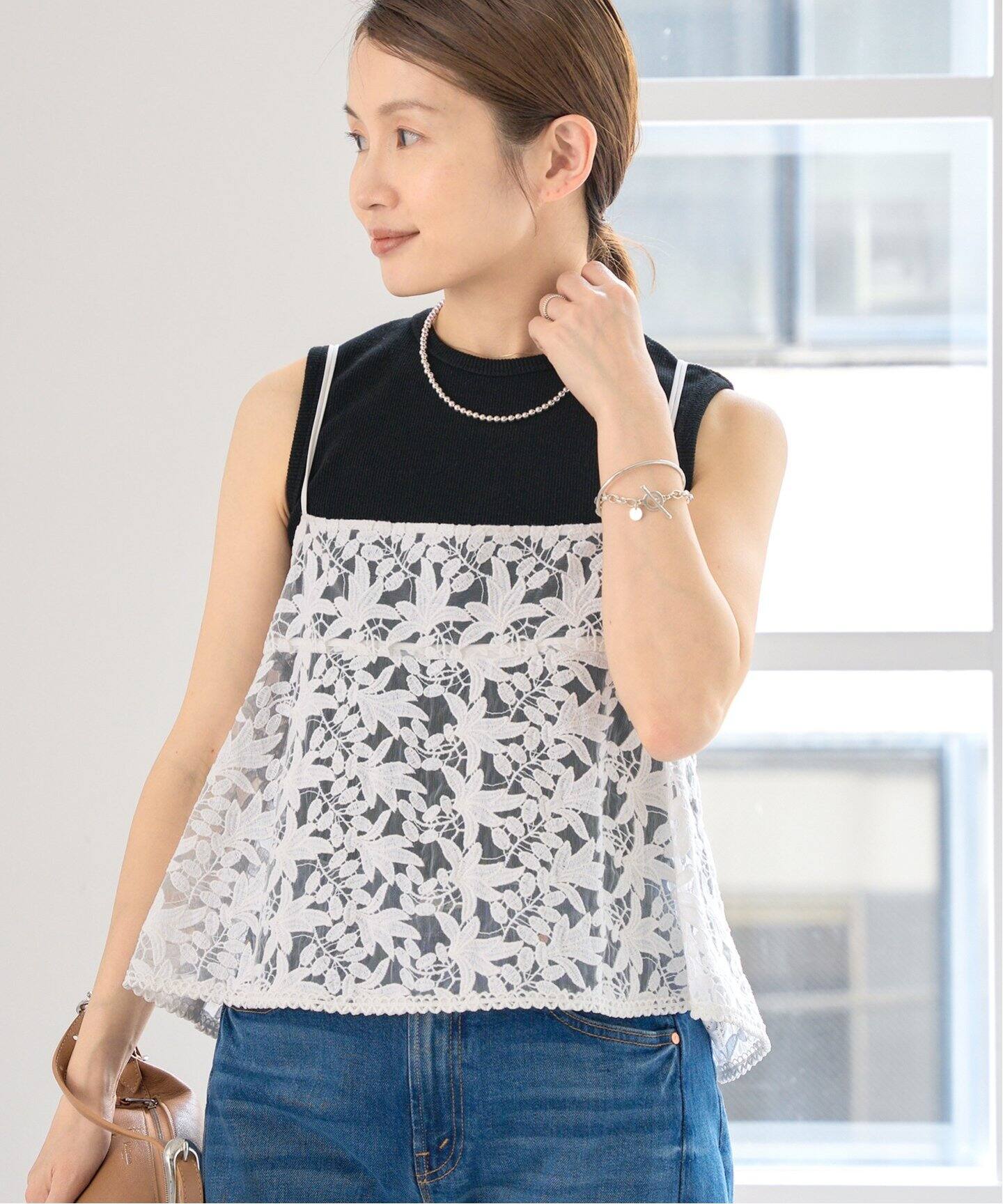 WEB限定/追加予約》レースショートキャミソール（キャミソール）｜IENA  