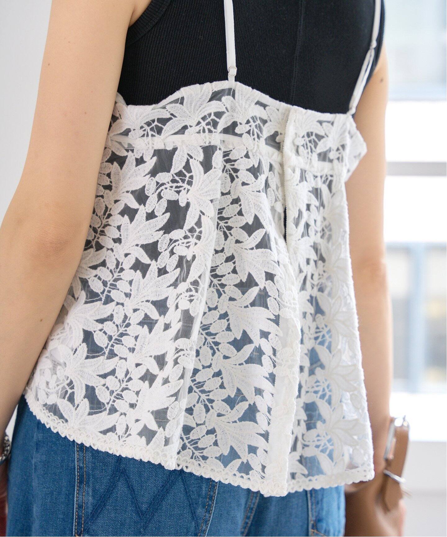 WEB限定/追加予約》レースショートキャミソール（キャミソール）｜IENA  