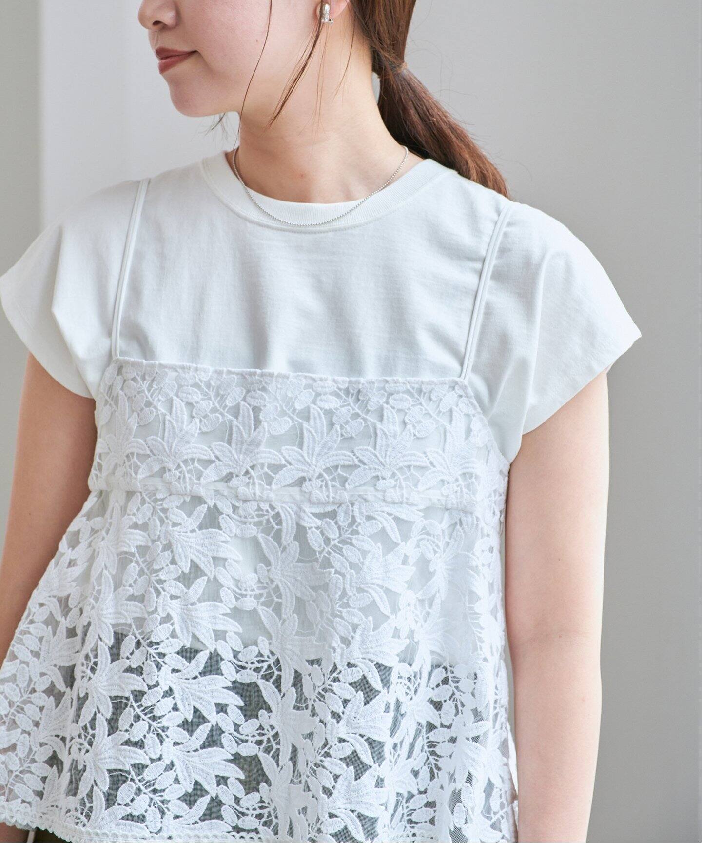 WEB限定/追加予約》レースショートキャミソール（キャミソール）｜IENA  