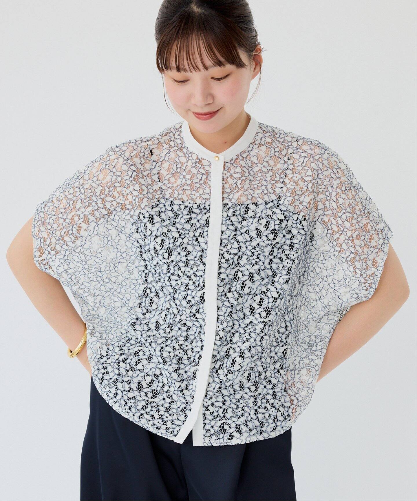 セール⭐︎完売イエナ2025SS 今期購入　新品　コードレースブラウス セール⭐︎完売イエナ2025SS 今期購入 新品 コードレース