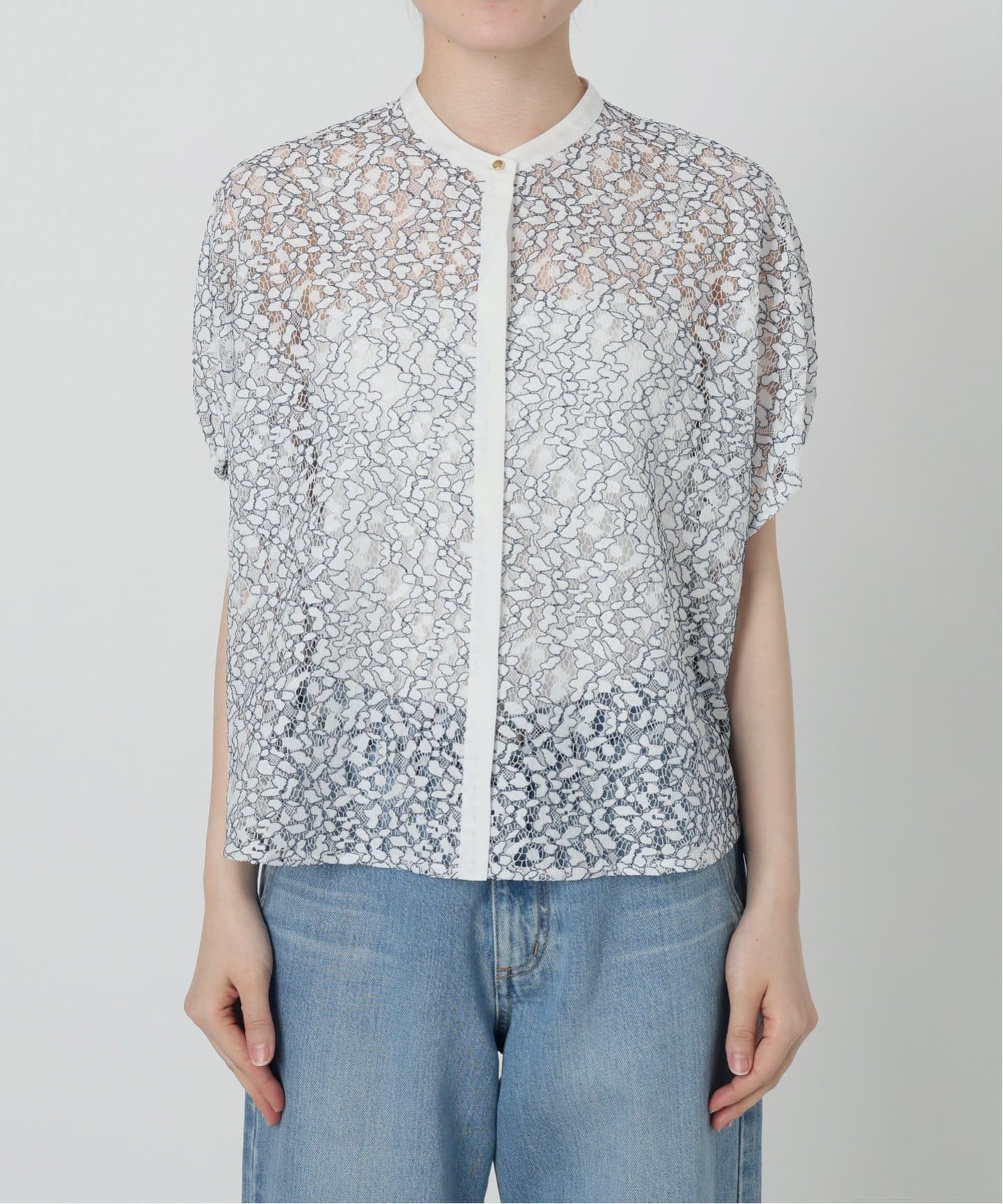 セール⭐︎完売イエナ2025SS 今期購入　新品　コードレースブラウス セール】コードレースブラウス（シャツ/ブラウス）｜IENA