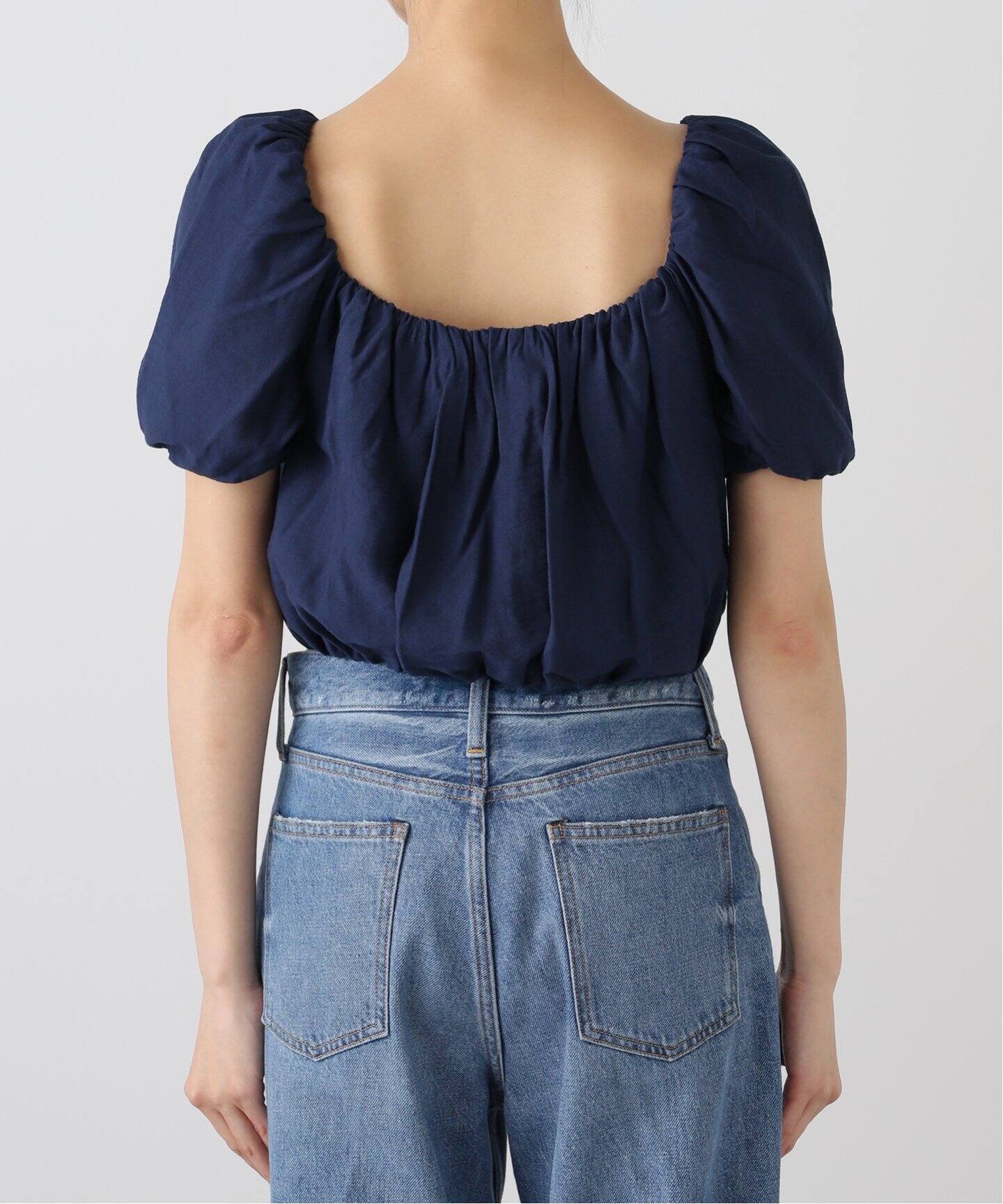 MAISON GUILLEMETTE/メゾンギヨメット CROP BL ブラウス LEACROP 