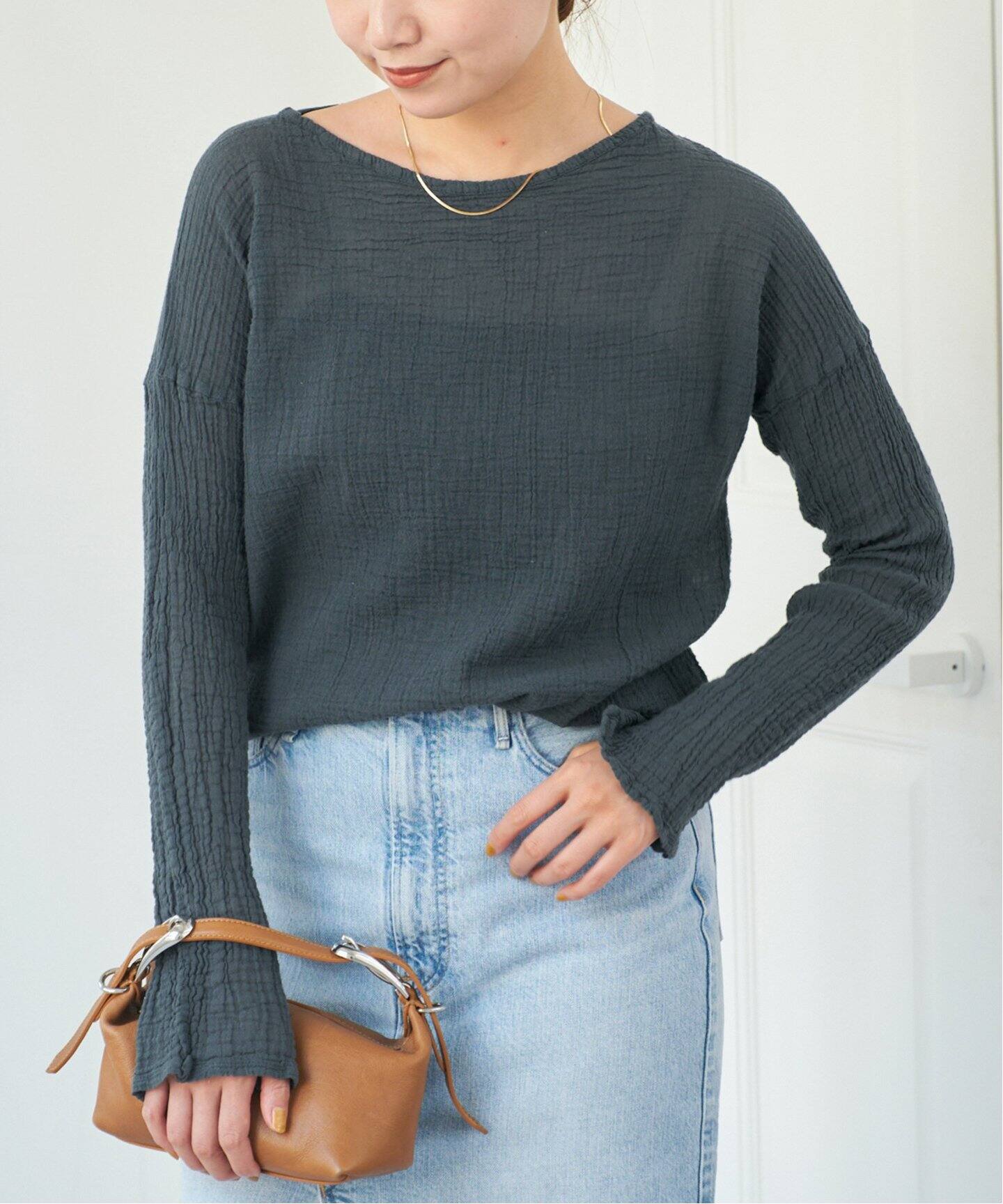 予約》LES ATELIERS FRANCAIS DE CONFECTION ロングスリーブトップス  