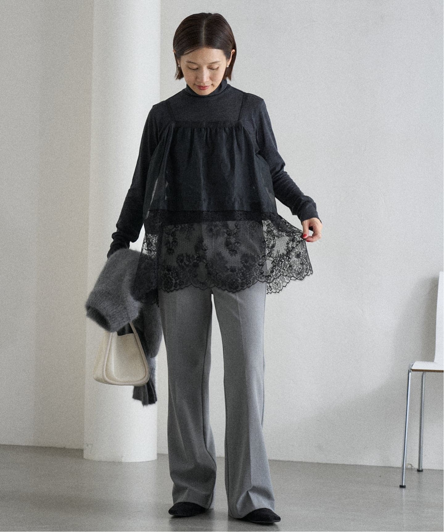 予約》Heriter/エリテ リバーレースキャミソール（キャミソール