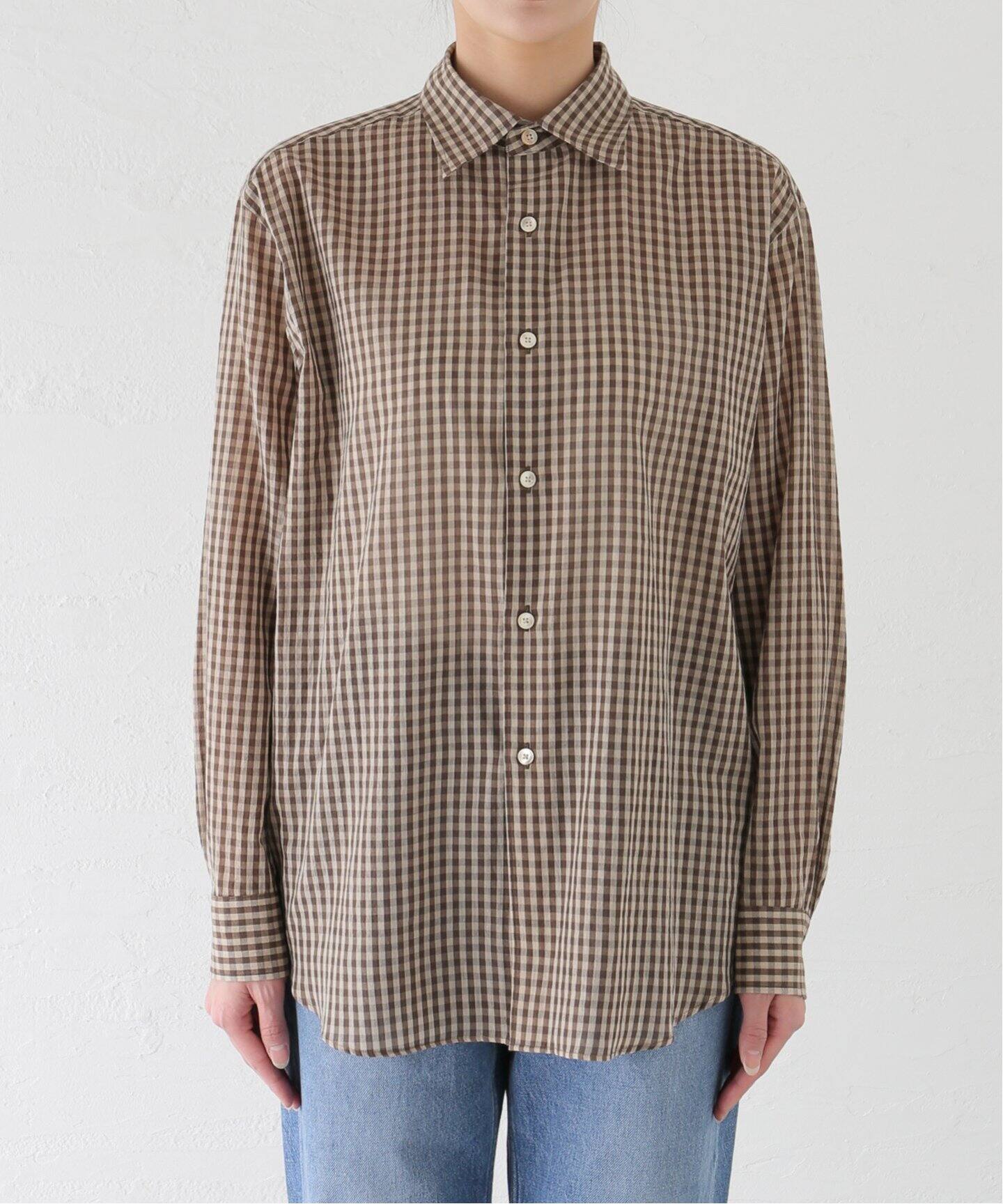 AURALEE/オーラリー AIRY LIGHT COTTON CHECK BIG SHIRT シャツ 