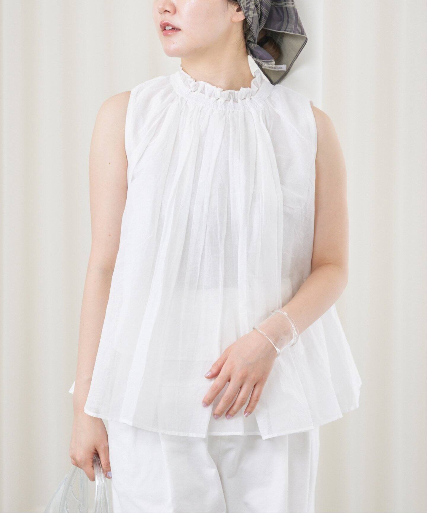 マリリンムーン MARILYN MOON/マリリンムーン Sheer gather BL ブラウス（シャツ