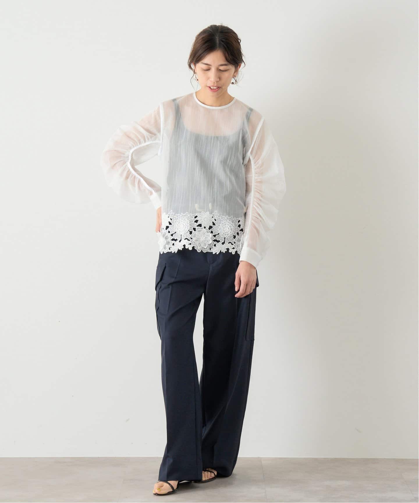 MOUJIC/ムジィーク 別注 FLOWER LACE BLOUSE（シャツ／ブラウス