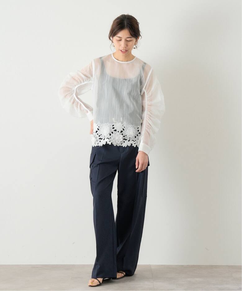 MOUJIC/ムジィーク 別注 FLOWER LACE BLOUSE（シャツ／ブラウス 