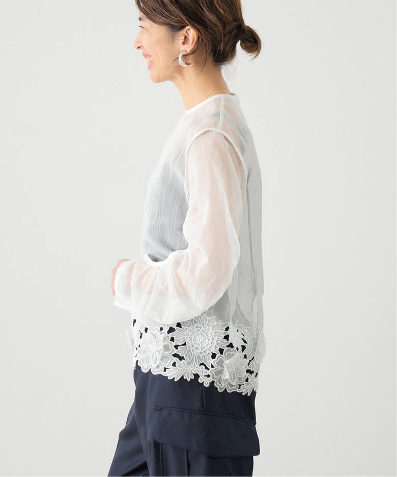 MOUJIC/ムジィーク 別注 FLOWER LACE BLOUSE（シャツ／ブラウス