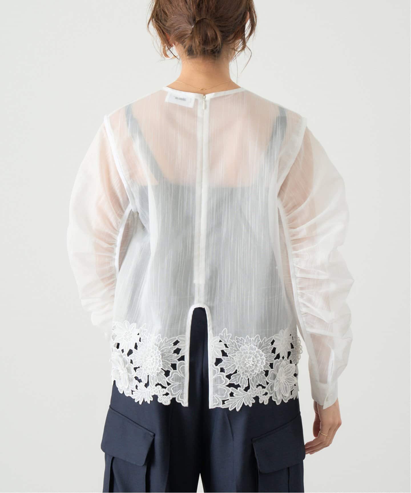 MOUJIC/ムジィーク 別注 FLOWER LACE BLOUSE（シャツ／ブラウス