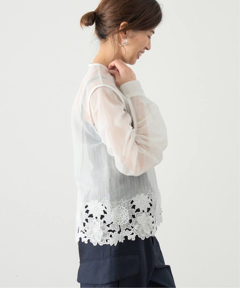 MOUJIC/ムジィーク 別注 FLOWER LACE BLOUSE（シャツ／ブラウス 