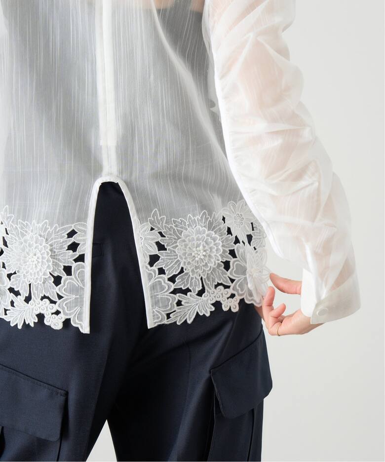 MOUJIC/ムジィーク 別注 FLOWER LACE BLOUSE（シャツ／ブラウス 