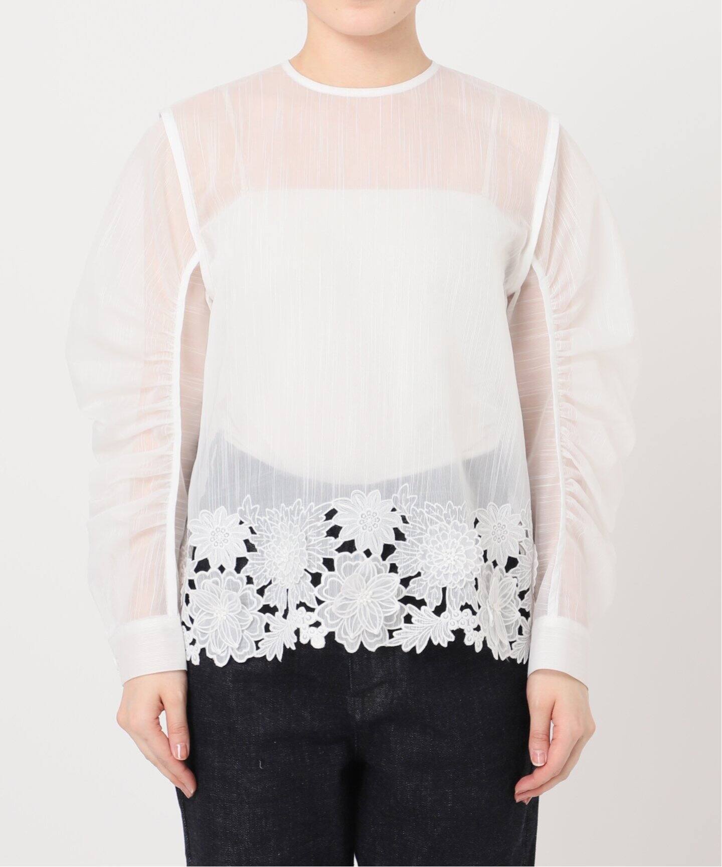 MOUJIC/ムジィーク 別注 FLOWER LACE BLOUSE（シャツ／ブラウス