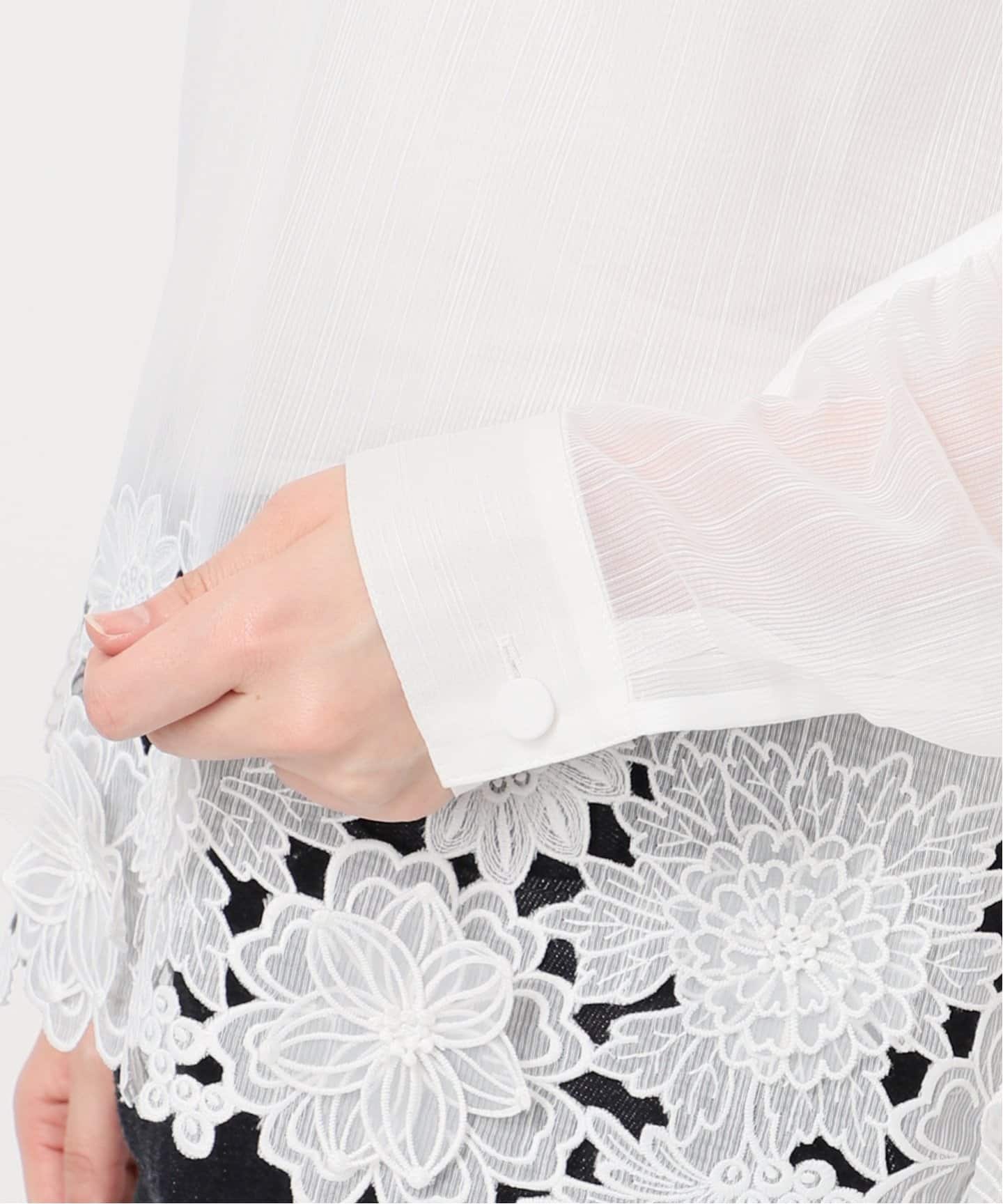 MOUJIC/ムジィーク 別注 FLOWER LACE BLOUSE（シャツ／ブラウス