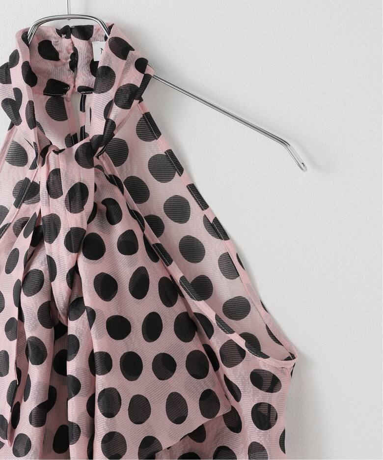 NINA RICCI/ニナ リッチ SILK SEERSUCKER DOTS TOP ブラウス 
